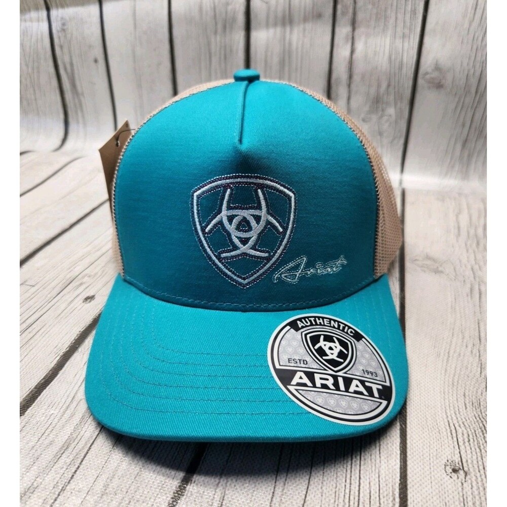 Ariat Ladies Turquoise Shield Embroidery Cap Hat Trucker Women NEW A300088533